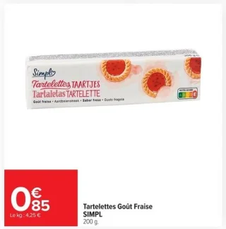 Tartelettes Goût Fraise SIMPL