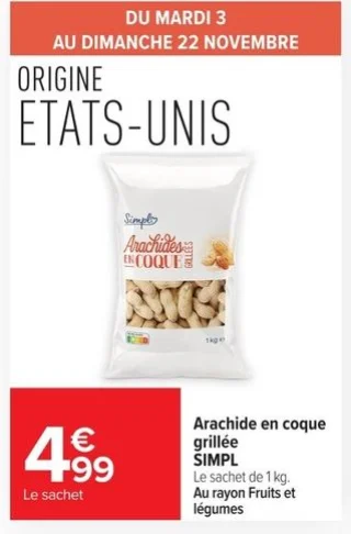 Arachide en coque grillée SIMPL