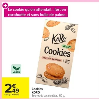 Cookies fourrés au beurre de cacahuète KORO
