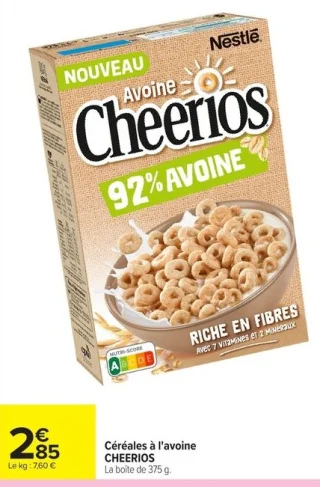 Céréales à l'avoine CHEERIOS Nestlé