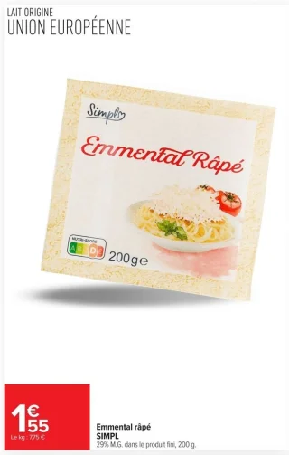 Emmental râpé SIMPL