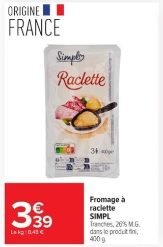 Fromage à raclette SIMPL