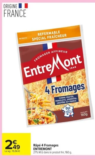 Râpé 4 Fromages ENTREMONT