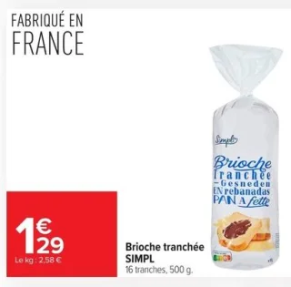 Brioche tranchée SIMPL