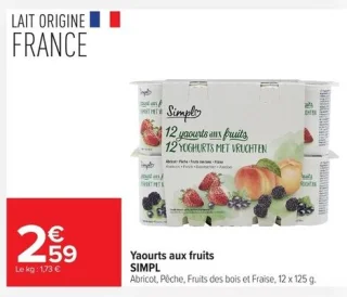 Yaourts aux fruits SIMPL