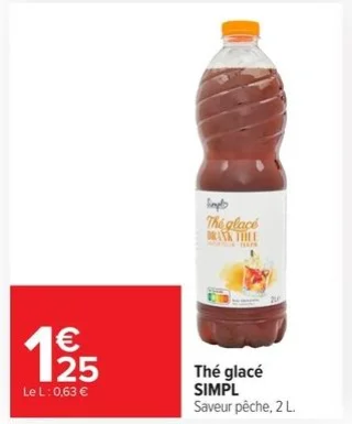 Thé glacé SIMPL Saveur pêche