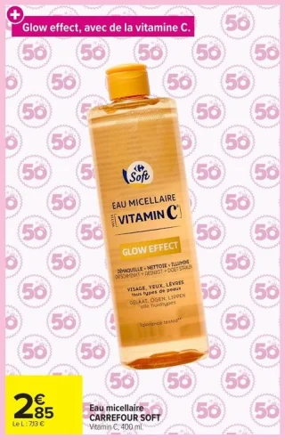 Eau micellaire CARREFOUR SOFT Vitamin C