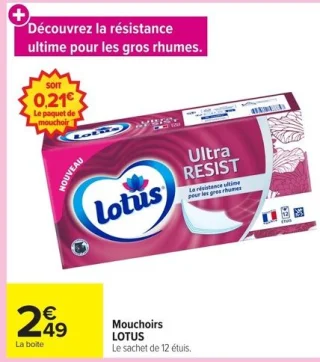 Mouchoirs LOTUS Ultra Resist
