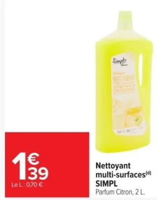 Nettoyant multi-surfaces SIMPL Parfum Citron