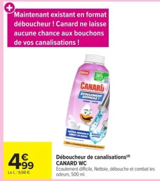 Déboucheur de canalisations Canard WC
