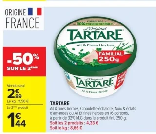 Tartare Ail & Fines Herbes 250g