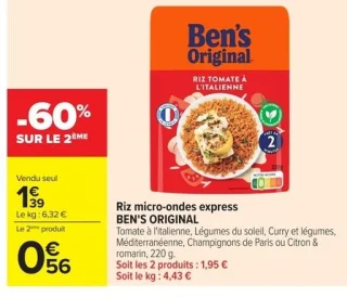 Riz micro-ondes express BEN'S ORIGINAL