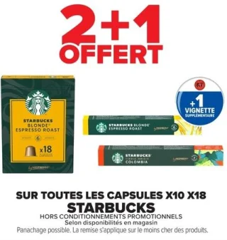 Capsules de café x10 et x18 Starbucks