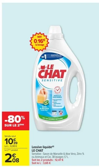 Lessive liquide Le Chat Sensitive