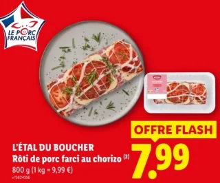 L'Étal du Boucher Rôti de porc farci au chorizo