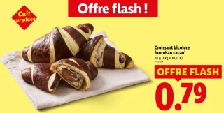 Croissant bicolore fourré au cacao