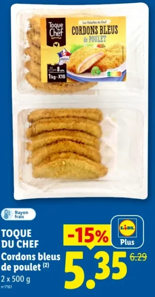 TOQUE DU CHEF Cordons bleus de poulet