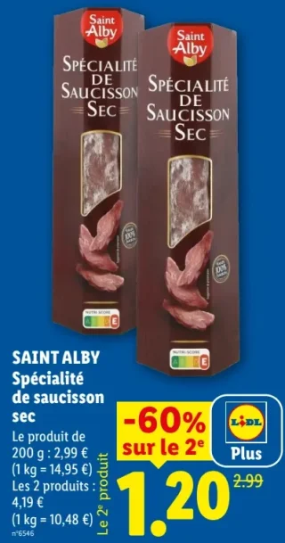 SAINT ALBY Spécialité de saucisson sec