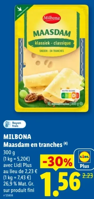 MILBONA Maasdam en tranches