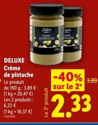 DELUXE Crème de pistache
