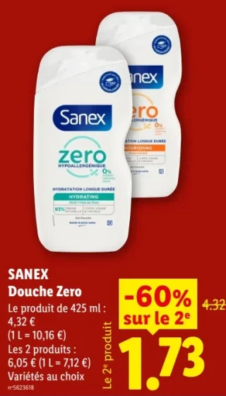 SANEX Douche Zero