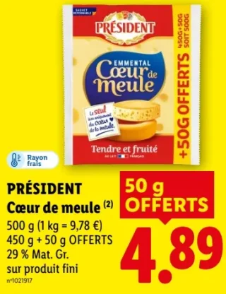 Président Cœur de meule Emmental