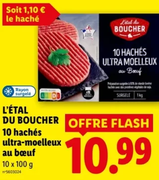 L'Étal du Boucher 10 hachés ultra-moelleux au bœuf