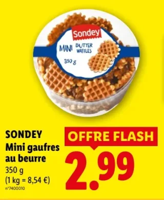 Sondey Mini gaufres au beurre