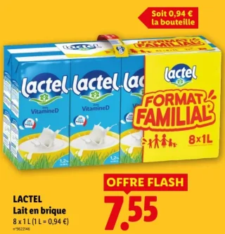 Lactel Lait en brique