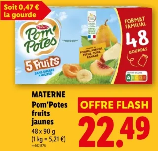 Materne Pom'Potes fruits jaunes