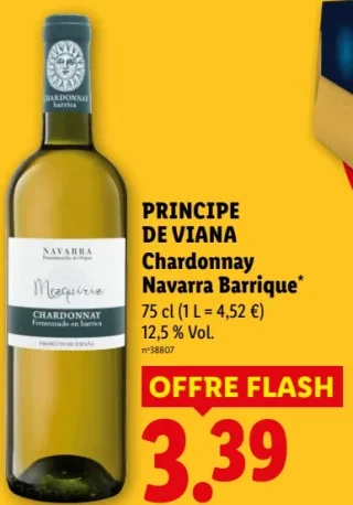 PRINCIPE DE VIANA Chardonnay Navarra Barrique