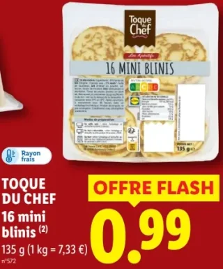 TOQUE DU CHEF 16 mini blinis