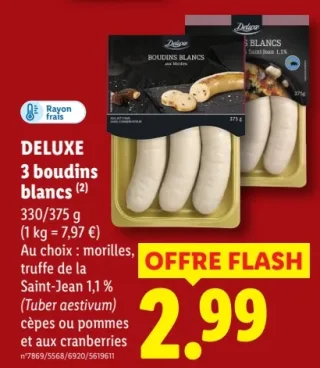 DELUXE 3 boudins blancs