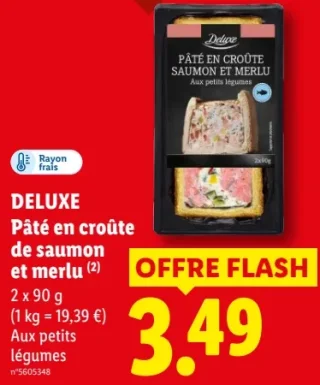 Deluxe Pâté en croûte de saumon et merlu