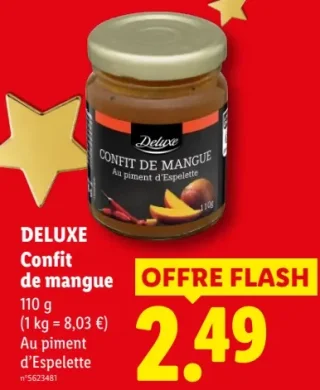DELUXE Confit de mangue au piment d'Espelette