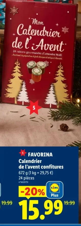 Favorina Calendrier de l'avent confitures