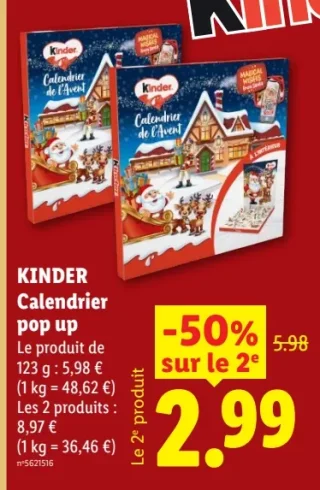 KINDER Calendrier pop up