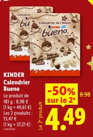 KINDER Calendrier Bueno