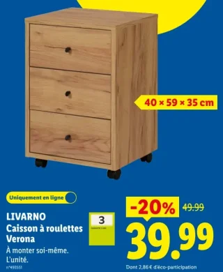 LIVARNO Caisson à roulettes Verona