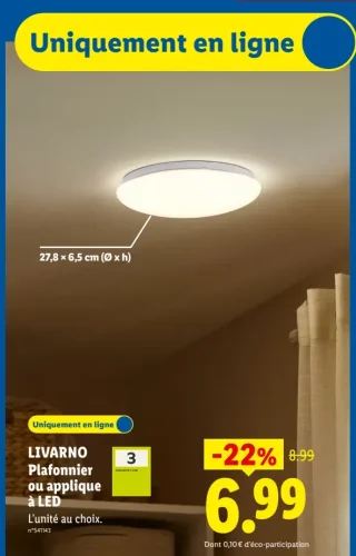 LIVARNO Plafonnier ou applique à LED