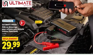 ULTIMATE SPEED Aide au démarrage pour voitures avec batterie externe Powerbank