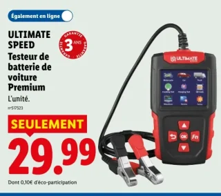ULTIMATE SPEED Testeur de batterie de voiture Premium