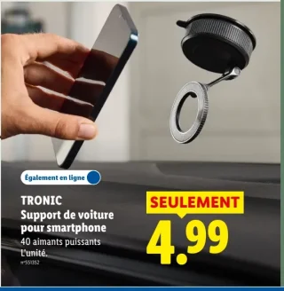 TRONIC Support de voiture pour smartphone
