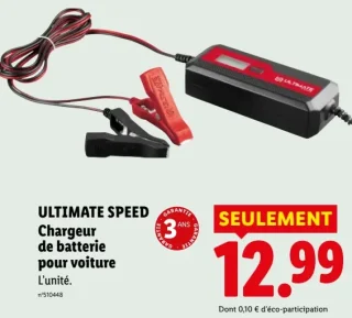 ULTIMATE SPEED Chargeur de batterie pour voiture