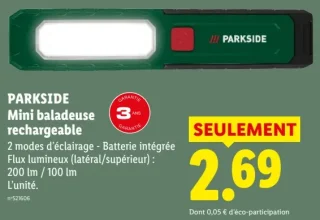 PARKSIDE Mini baladeuse rechargeable