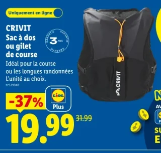 CRIVIT Sac à dos ou gilet de course