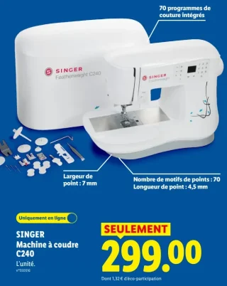 SINGER Machine à coudre Featherweight C240