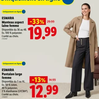 Manteau aspect laine femme ESMARA