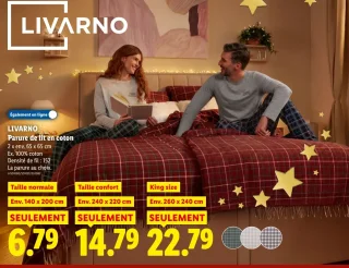 LIVARNO Parure de lit en coton