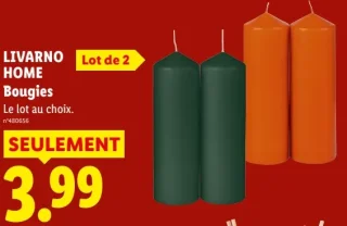LIVARNO HOME Bougies Lot de 2